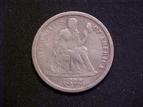 1877/6-CC Seated Liberty Dime FS-301 -Very Nice Circ - Great Variety!-d9235cxxx Cover