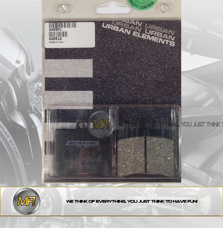 FOR APRILIA SCARABEO 500 FROM 2003 TO 2005 REAR BRAKE PADS SEMI METALLIC BRAKING - Image 1 of 1