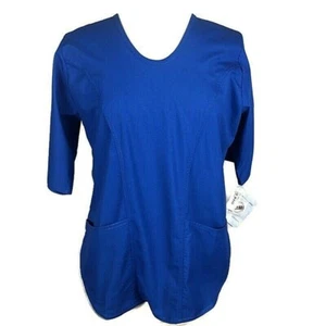 Smart S.C.R.U.B.S blue colored Scrub Top Shirt women's sz. S New with Tags - Picture 1 of 8