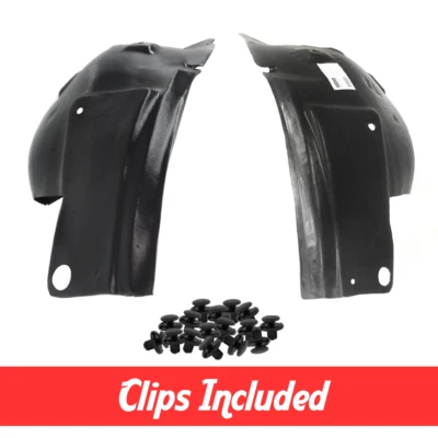 Front Fender Liner Set w/ Clips Front Section For 2005-2009 Ford Mustang GT - Image 1 of 2