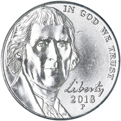 2018 P Jefferson Nickel Choice BU US Coin Cover