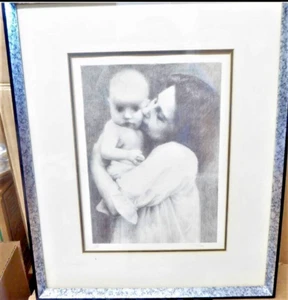 LOWER PRICE..Vintage Signed Lithograph by Jennie Tomao “MOTHER and CHILD 118/200 - Picture 1 of 2