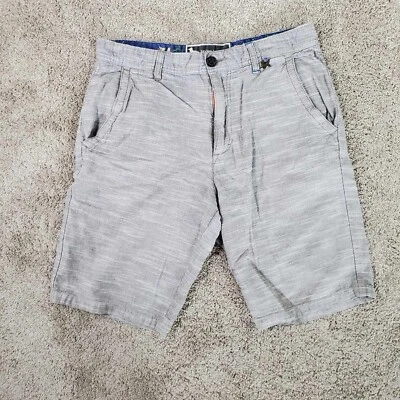 Pantalones Cortos Modernos Diversión Frente Plano Relajado Gris Talla 32 Foto 1 de 4