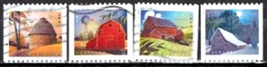 Briefmarken USA: 2021 Scheunen, COILS SC 5550-3 (4), gebraucht, off paper - Bild 1 von 1