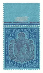Bermudas 1938 2s púrpura opaco y azul-azul pálido SG116 P14 - en margen MH - Imagen 1 de 1