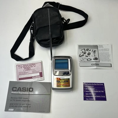 Vintage Casio Model TV-890 B LCD Color Television W/ Carrying Case I2 - Image 1 of 4