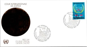 Vintage FDC United Nations Geneva Postmark Scott #88 Int'l Court of Justice - Picture 1 of 2