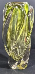 Vintage Iwatsu Hineri Japan Mid Century Art Glass Vase – 26cm Tall, 2.5kg - Bild 1 von 6