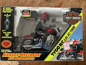 1994-TYCO-R/C-HARLEY DAVIDSON-MOTORCYCLE-RED-TURBO-OPEN BOX - Picture 1 of 6