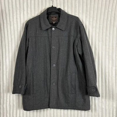 Abrigo Steve & Barrys Colección Lana Mezcla Lana Gris Oscuro Guisante XL Para Hombre Defectuoso Foto 1 de 4