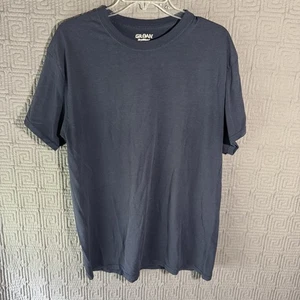 Camiseta Gildan DryBlend para hombre talla grande azul marino liso manga corta en blanco - Imagen 1 de 5
