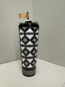 Bicchiere Starbucks Shade Akanbi bianco e nero 2025 24 once NUOVO - Foto 1 di 6