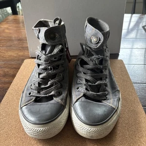 Herren Levi’s High Top Canvas Turnschuhe Grau Größe 9,5 - Bild 1 von 5