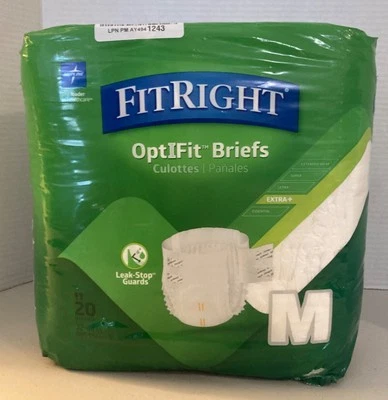 Calzoncillos Medline FitRight Optifit Adultos 20 Ct Talla M Medianos 32-44 NUEVO PAQUETE ABIERTO Foto 1 de 4