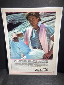 1982  Vintage  Original Print Ad    MARSHALL FIELDS- CHAPS BY RALPH LAUREN - Picture 1 of 1