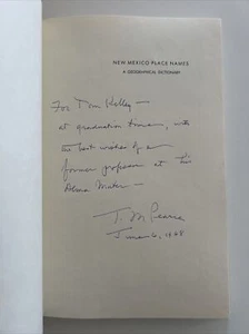 Vintage 1965 Signed 1st Edition-New Mexico Place Names by T M Pearce HC DJ VG - Picture 1 of 15