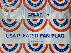 UNITED STATES - USA PLEATED FAN/FLAG - 5.5" - EXCELLENT - Picture 1 of 2