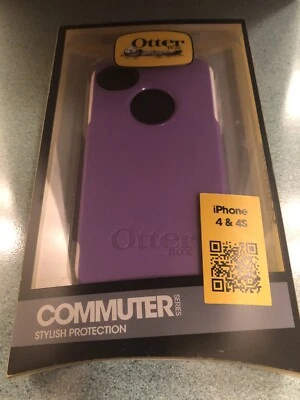 Funda Original iPhone 4/4S OtterBox Commuter Series Púrpura/Blanco  Foto 1 de 2