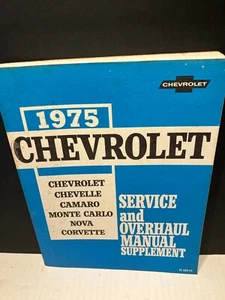 1975 CHEVROLET SERVICE AND OVERHAUL  SHOP MANUAL SUPPLEMENT FOR PASSENGER CARS - Picture 1 of 3