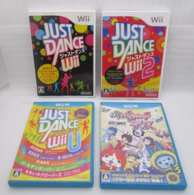Wii JUST Dance WII, 2, WiiU Just dance wiiu, Yokai Watch dance 4Games Set Japan - Image 1 of 4