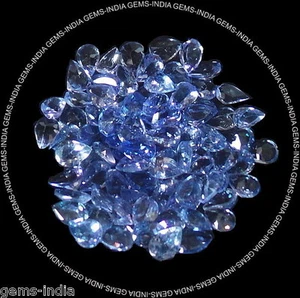 IF/VVS Großhandel Posten 4x3 mm Birnenschnitt Erde abgebaut Tansanit Edelsteine Tansania EDELSTEIN EDH - Bild 1 von 1