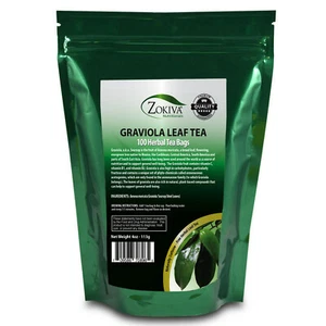Graviola Tea Bags Mega Pack (100) Pure Leaf Soursop-Annona muricata - Guanabana - Picture 1 of 7