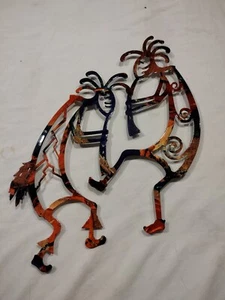 Humpback Kokopelli Wall Hanging Southwest Indian Metal Art Sculpture 17.25" - Picture 1 of 4