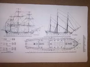 HMS LEOPARD ship plan - Picture 1 of 2