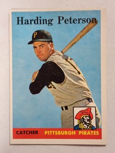 1958 TOPPS HARDING PETERSON CARD #322 PITTSBURGH PIRATES BASEBALL CARD
