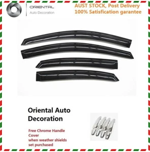 Luxury Weather Shields Window Visor + Chrome Handle Cover for BT50 2006-2011 - Picture 1 of 3