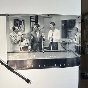 The Rat Pack Frank Sinatra Dean Martin Sammy Davis Jr Poster Vintage Billiards - Picture 1 of 17