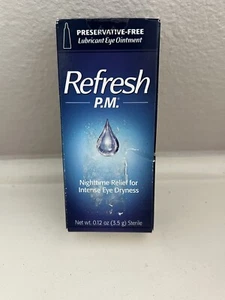 Refresh PM P.M. Lubricant Eye Ointment 0.12 oz Exp 12/2024. Imperfect Box - Picture 1 of 5
