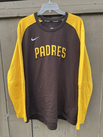 Nike Baseball Dri Fit Long Sleeve San Diego Padres Pullover MLB Sweatshirt - XL Cover