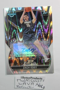 2023   Zach Edey AUTO  LAVA  REFRACTOR CHROME Topps Bowman U 1st Purdue Card #79 - Picture 1 of 4