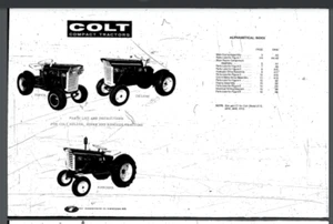Ingersoll Colt parts super deluxe rancher parts manual Comb bound Gloss cover - Picture 1 of 1