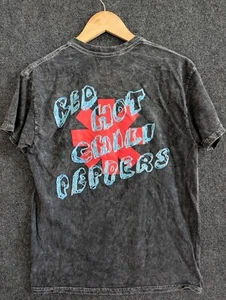 2024 Red Hot Chili Peppers Stone Wash Logo Tee Men's Medium Black - Picture 1 of 7