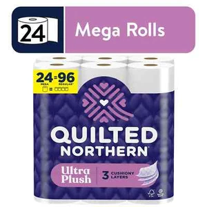 Gestepptes 3-lagiges Toilettenpapier Northern Ultra Plüsch, 24 Rollen pro Packung - Bild 1 von 10