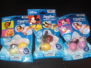 3x Disney Jigglies Squeezy and Stretchy Tiana Rapunzel Mickey Pluto Minnie Daisy - Picture 1 of 1