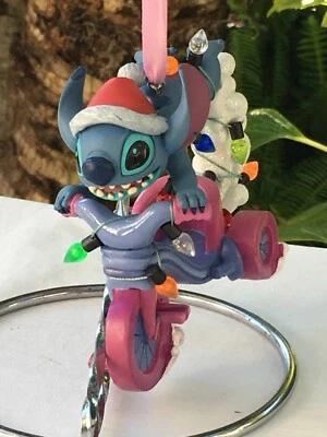 Disney Parks Stitch on Big Wheel with Christmas Lights Sketchbook Ornament NIB - Image 1 of 4