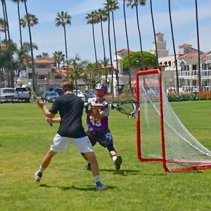 GoSports 6'x6'x7' Lacrosse Practice Net Foldable Setup Goal Backstop - Picture 1 of 6