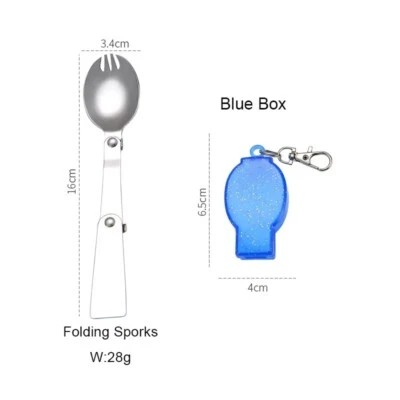 Campingbesteck Reisebesteck Outdoor Gabel Messer Löffel Feldbesteck Edelstahl - Bild 1 von 4