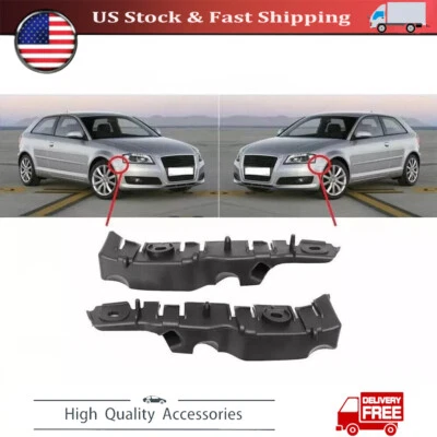 Front Plastic Bumper Bracket Guide LEFT+RIGHT For 2009-2013 AUDI A3 - Изображение 1 из 4