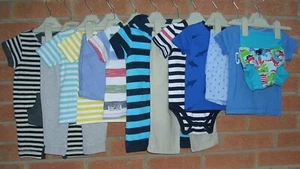 NEXT GAP TU etc Boys Summer Bundle Shorts T-Shirts Tops Rompers Age 6-9m - Picture 1 of 11