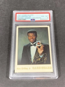 Ken Griffey Jr. Low Population 20, 1991 Card Guard Promo Waist Up Photo PSA 8 NM - Picture 1 of 2