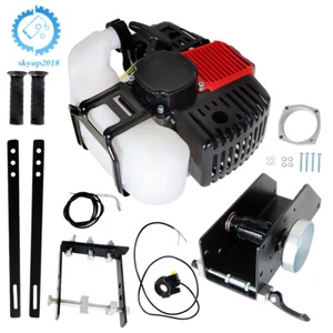 Motor Motorizado Bicicleta Para Bicicleta Fricción Trasera Motor Gasolina 43cc 2 Tiempos - Imagen 1 de 13