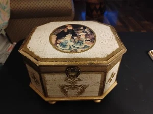 Vintage Pedestal Musical Jewelry Box - Picture 1 of 9