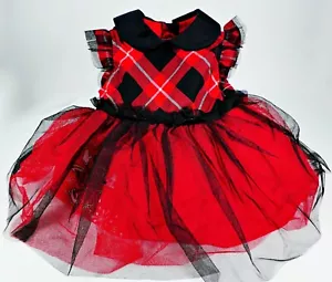 Disney Minnie Mouse Dress Girls Tulle Plaid Flower Girl Wedding Baby Shower Gift - Picture 1 of 9