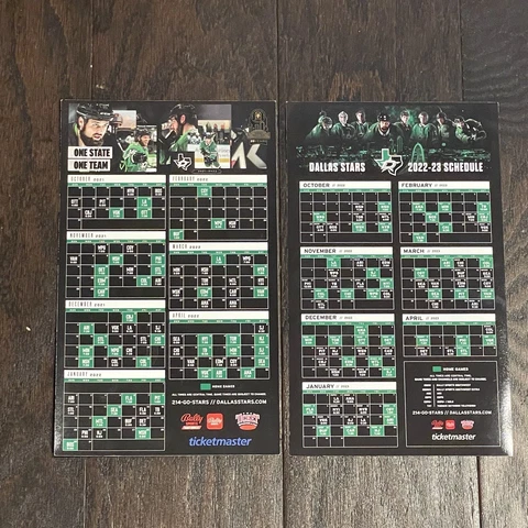 Dallas Stars Season Schedule Magnet Bundle Cover