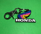 For Honda Wing Rubber Keychain Key Ring Motorcycle Bike Racing Pink Blue Yellow