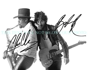 FOTO PROMOCIONAL BRUCE SPRINGSTEEN Y CLARENCE CLEMONS FIRMADA 8x10 RPT - Imagen 1 de 1